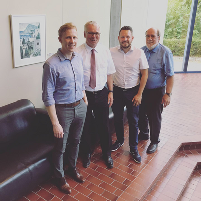 v. l. n. r.: Jan Hambach, Thomas Mauch, Dennis Metzulat, Gerhard Kicherer